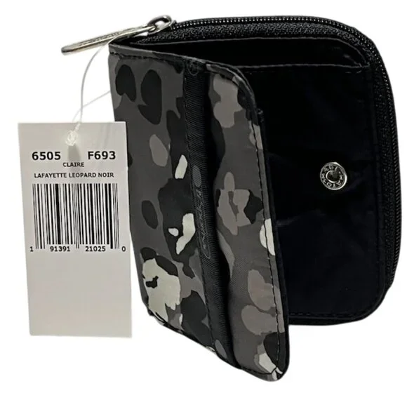 LE SPORTSAC Leopard Noir Bi-Fold Wallet NWT - Picture 11 of 15